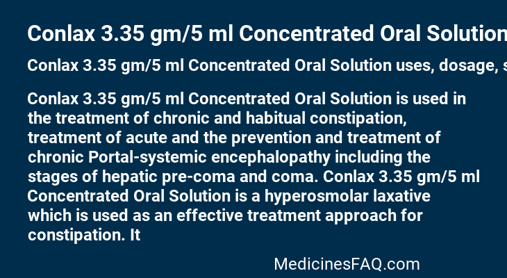 Conlax 3.35 gm/5 ml Concentrated Oral Solution