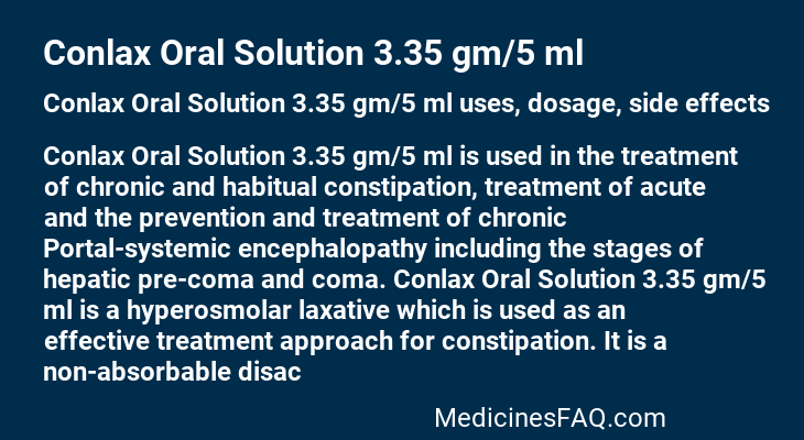 Conlax Oral Solution 3.35 gm/5 ml