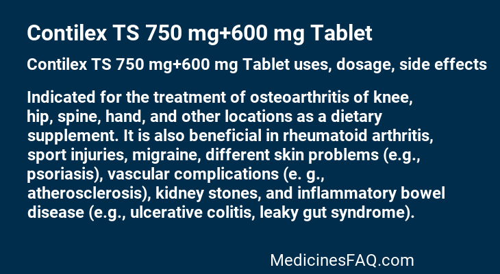 Contilex TS 750 mg+600 mg Tablet