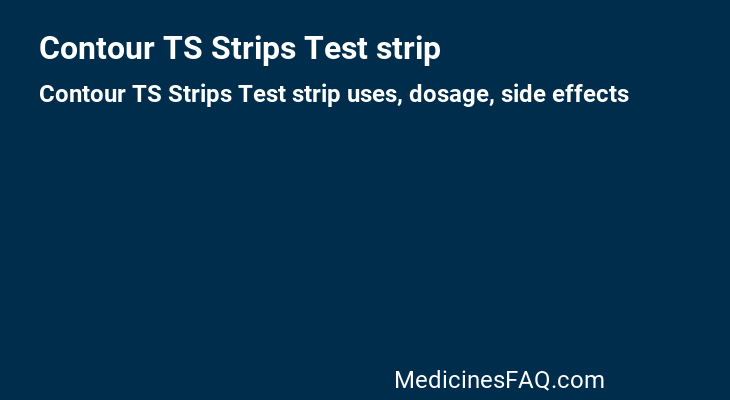 Contour TS Strips Test strip