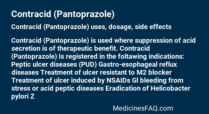 Contracid (Pantoprazole)