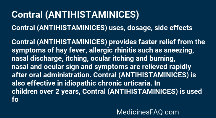 Contral (ANTIHISTAMINICES)