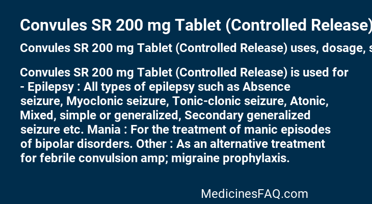 Convules SR 200 mg Tablet (Controlled Release)