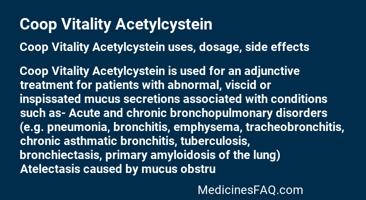 Coop Vitality Acetylcystein