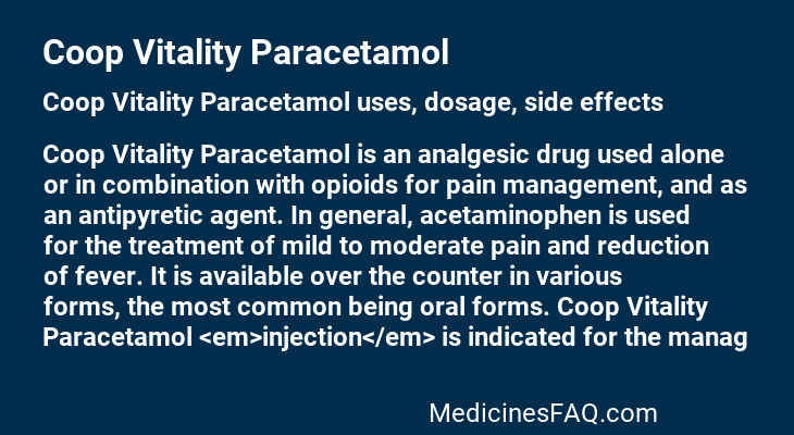 Coop Vitality Paracetamol