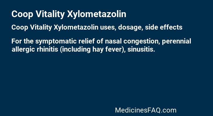 Coop Vitality Xylometazolin