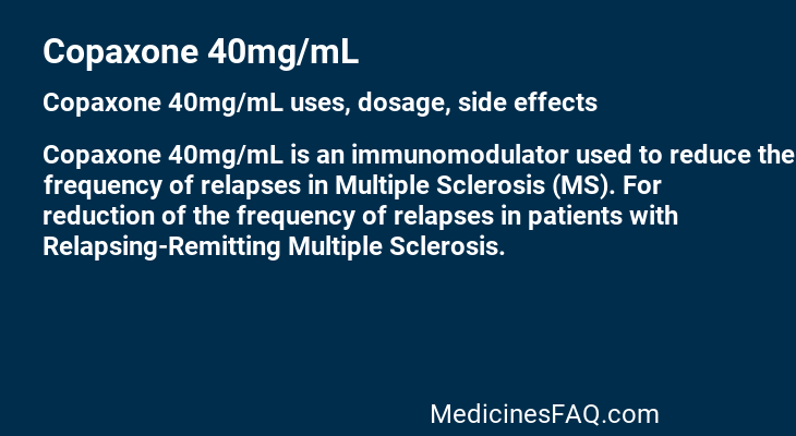 Copaxone 40mg/mL