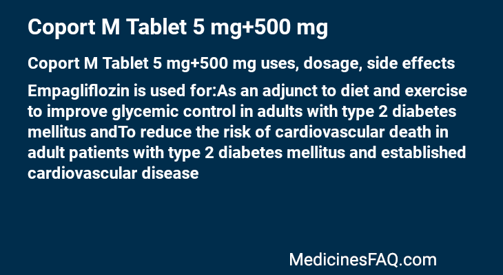 Coport M Tablet 5 mg+500 mg
