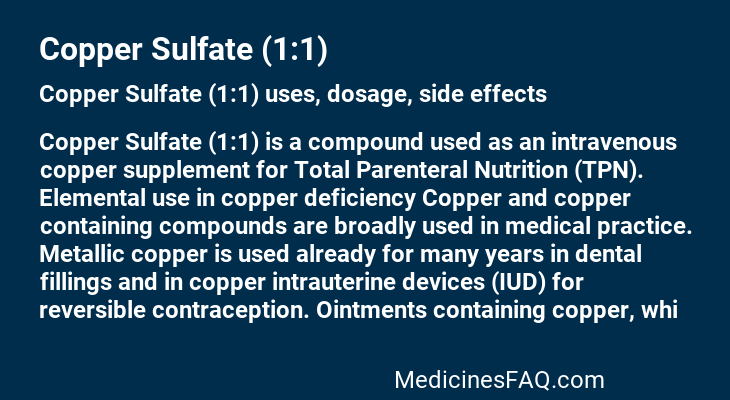 Copper Sulfate (1:1)