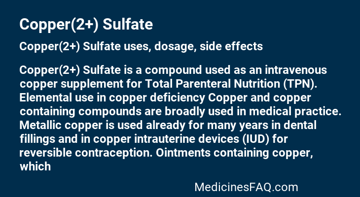 Copper(2+) Sulfate