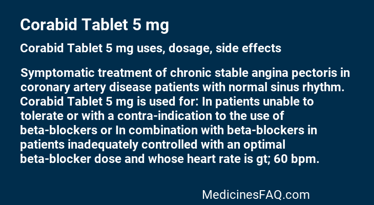 Corabid Tablet 5 mg