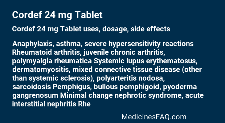 Cordef 24 mg Tablet