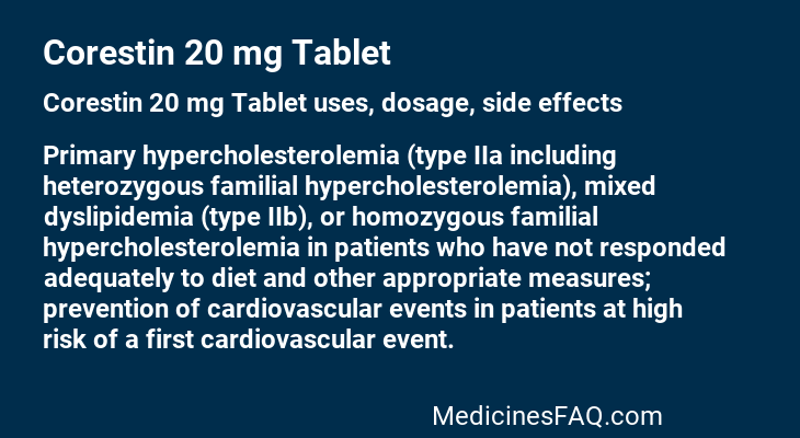 Corestin 20 mg Tablet