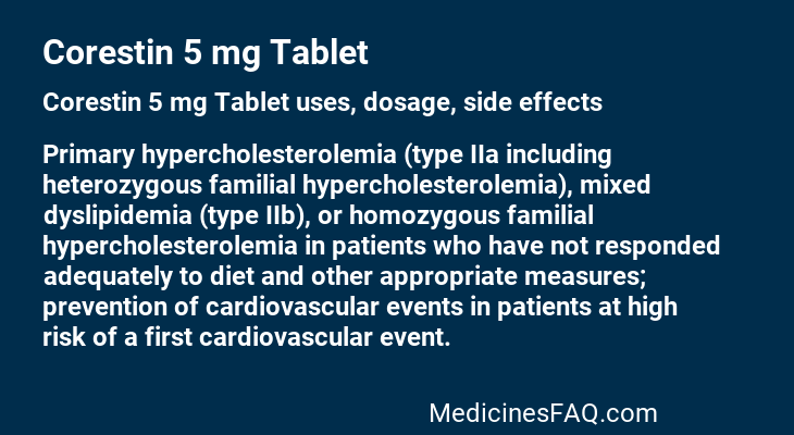 Corestin 5 mg Tablet