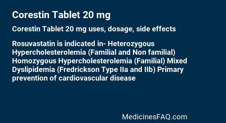 Corestin Tablet 20 mg