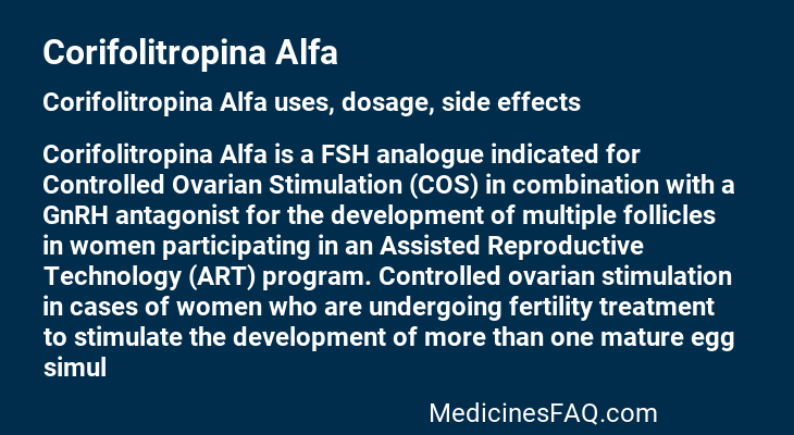 Corifolitropina Alfa