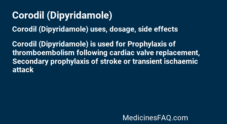 Corodil (Dipyridamole)