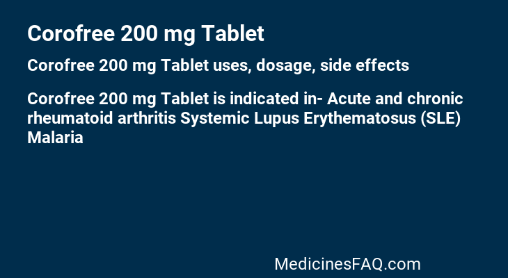 Corofree 200 mg Tablet