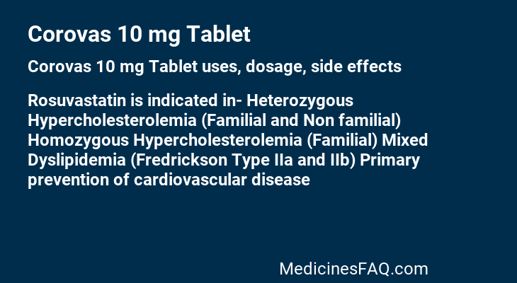 Corovas 10 mg Tablet