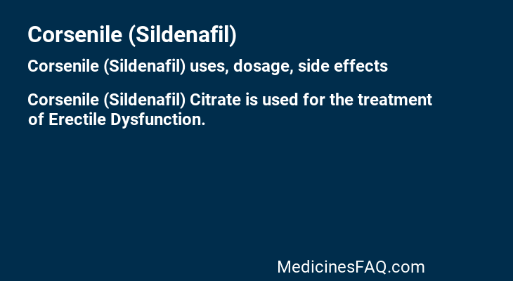 Corsenile (Sildenafil)