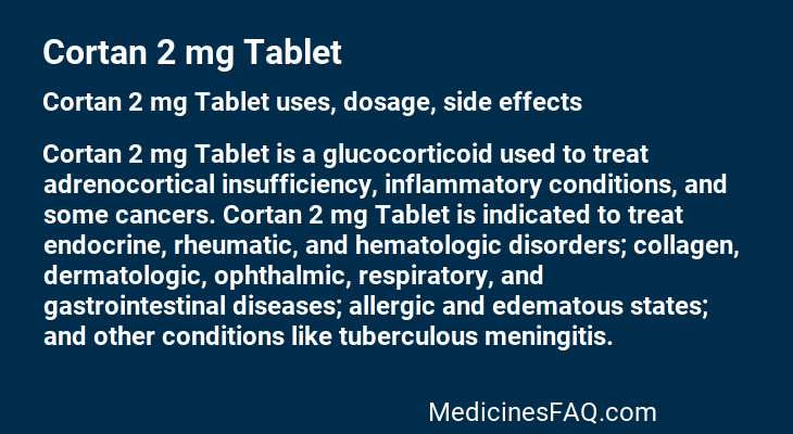 Cortan 2 mg Tablet