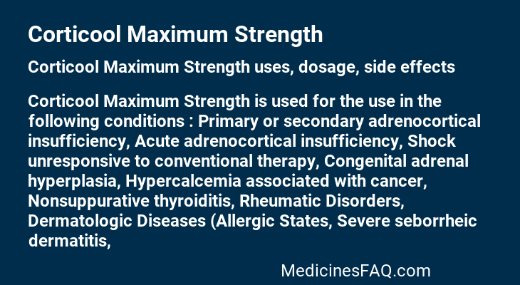 Corticool Maximum Strength