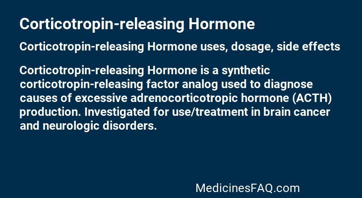 Corticotropin-releasing Hormone