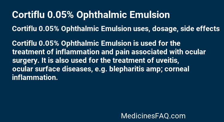 Cortiflu 0.05% Ophthalmic Emulsion