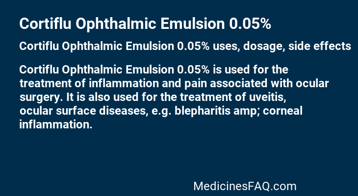 Cortiflu Ophthalmic Emulsion 0.05%