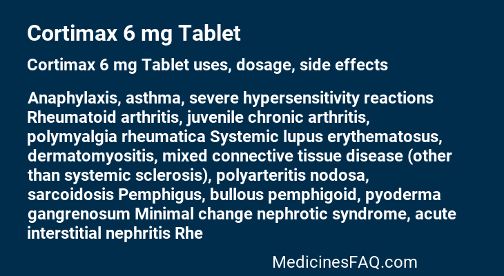 Cortimax 6 mg Tablet