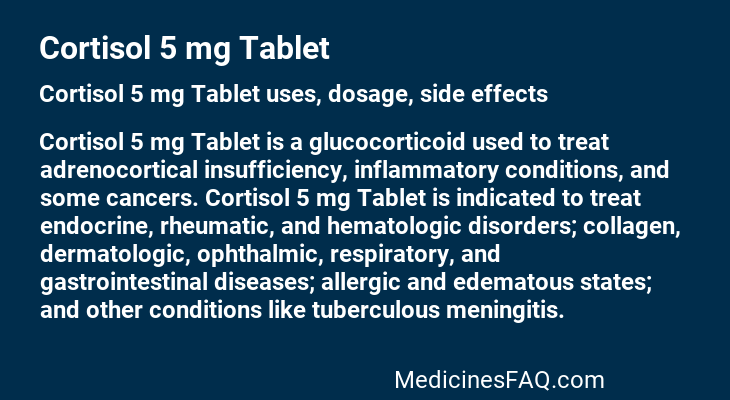 Cortisol 5 mg Tablet