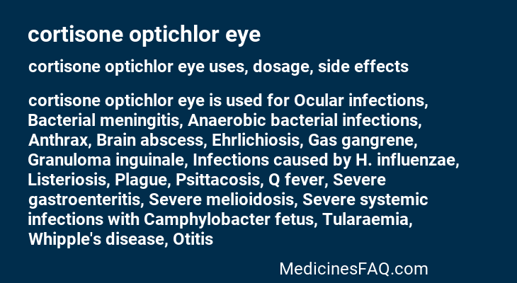 cortisone optichlor eye