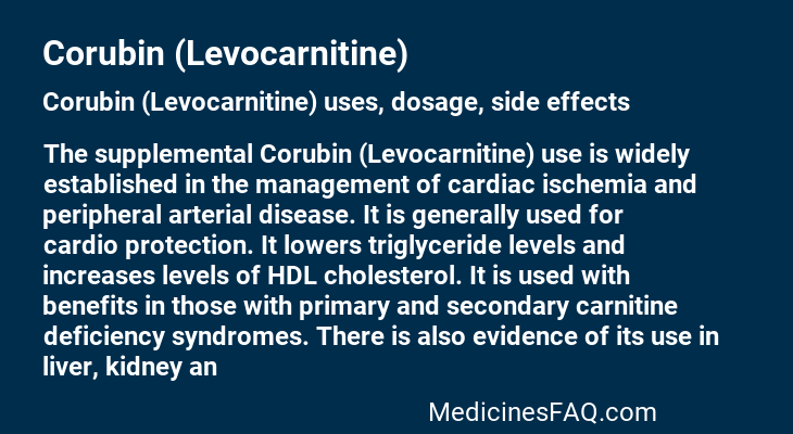 Corubin (Levocarnitine)
