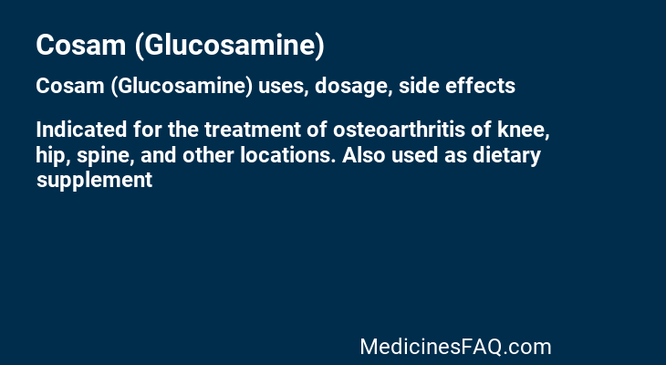 Cosam (Glucosamine)