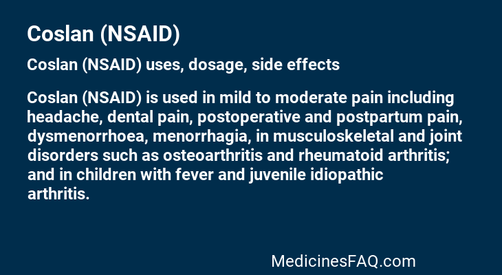 Coslan (NSAID)