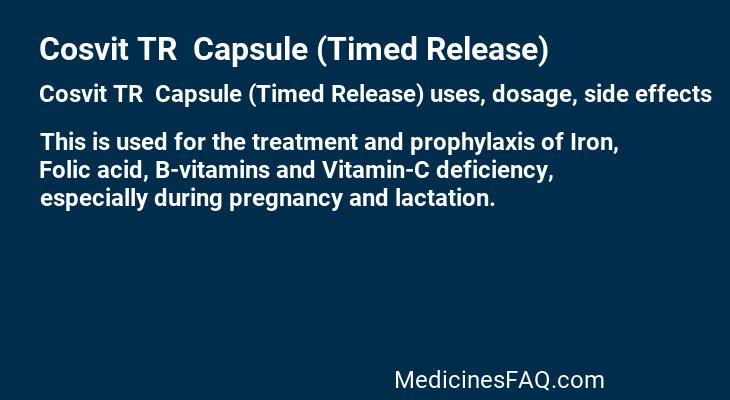 Cosvit TR  Capsule (Timed Release)