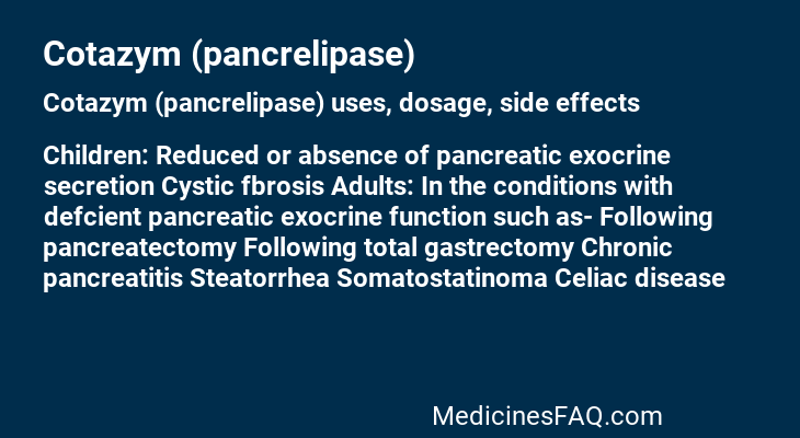 Cotazym (pancrelipase)