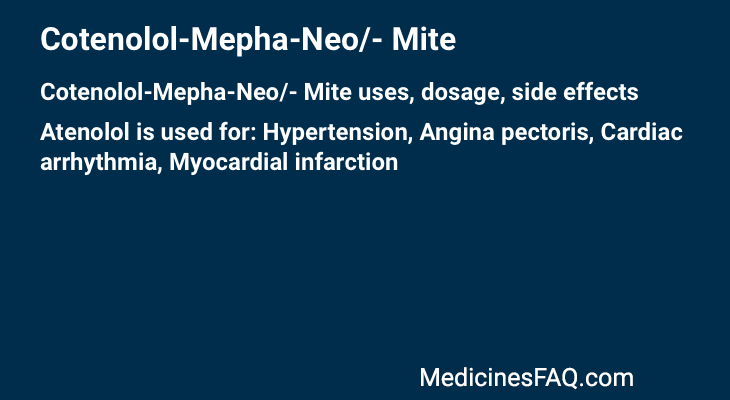 Cotenolol-Mepha-Neo/- Mite