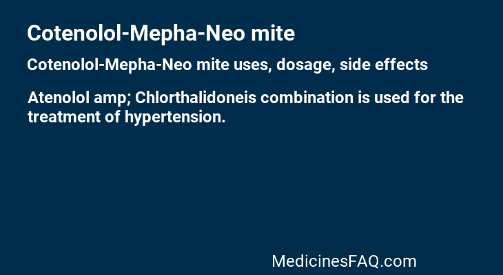 Cotenolol-Mepha-Neo mite
