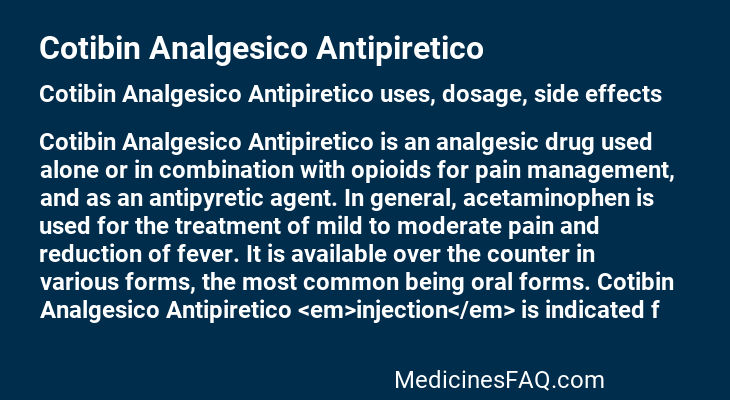 Cotibin Analgesico Antipiretico