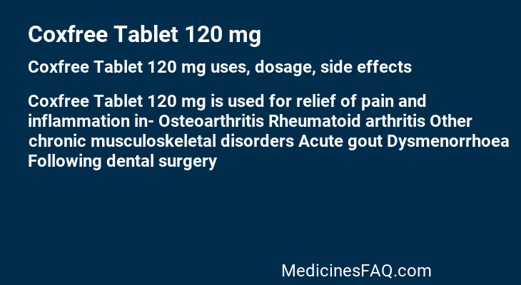 Coxfree Tablet 120 mg