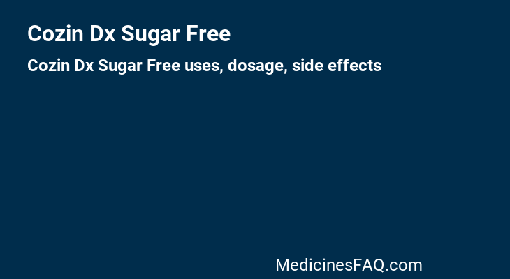 Cozin Dx Sugar Free