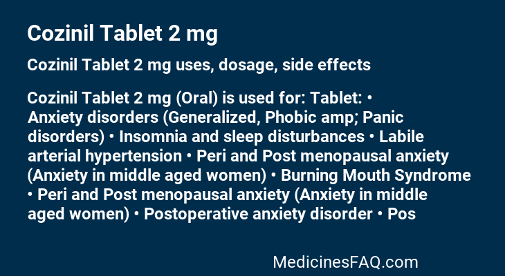Cozinil Tablet 2 mg