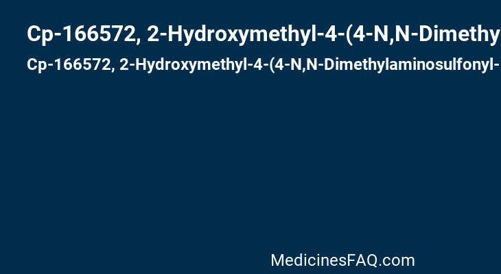 Cp-166572, 2-Hydroxymethyl-4-(4-N,N-Dimethylaminosulfonyl-1-Piperazino)-Pyrimidine