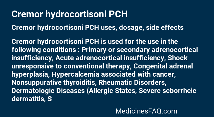 Cremor hydrocortisoni PCH