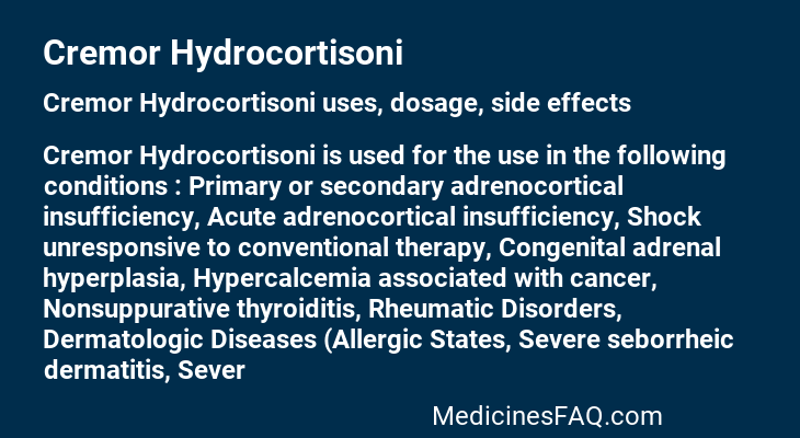 Cremor Hydrocortisoni