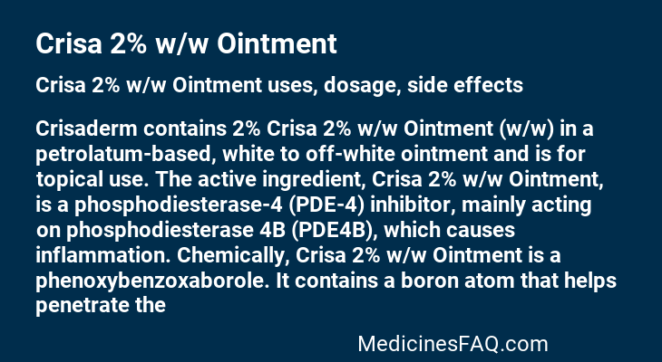 Crisa 2% w/w Ointment