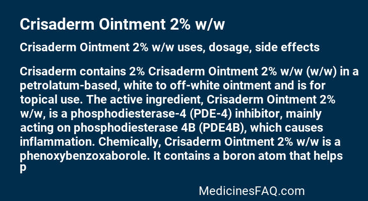 Crisaderm Ointment 2% w/w