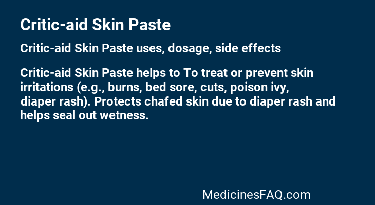 Critic-aid Skin Paste