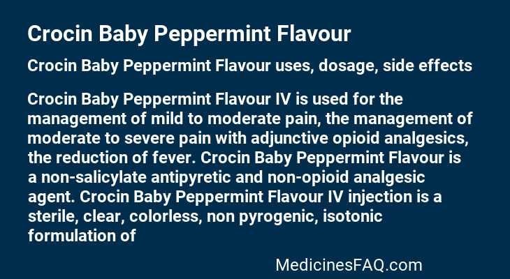 Crocin Baby Peppermint Flavour